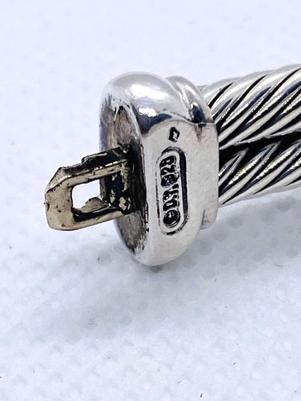 David Yurman Black Onyx Diamond Albion Bangle Double Cable Bracelet - Picture 10 of 14
